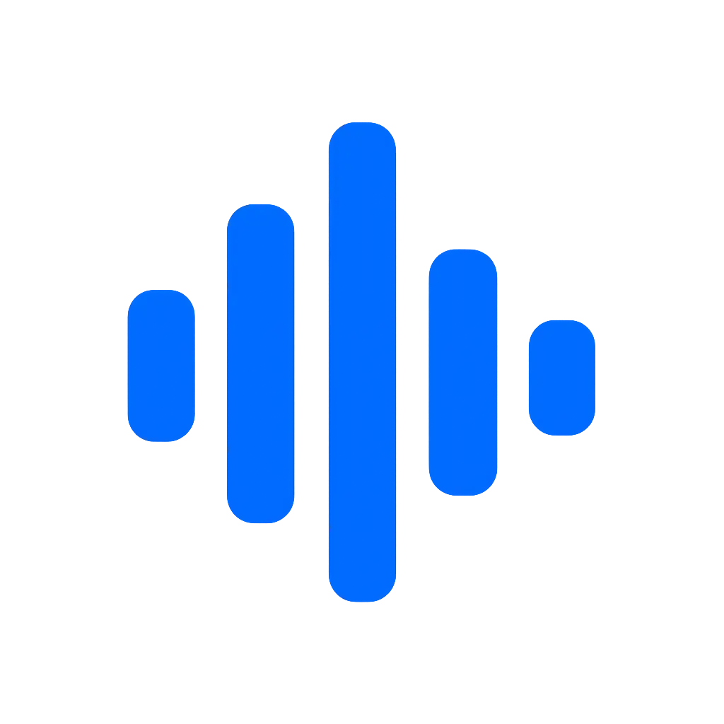 Blue equalizer bars icon representing high-quality bitrates and strong streaming performance