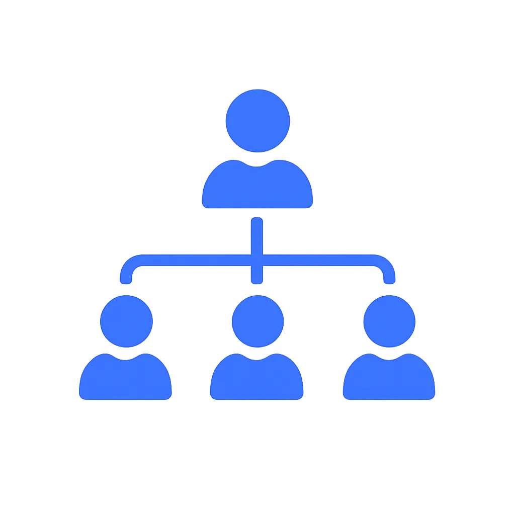 Sub-reseller icon representing hierarchical reseller structure