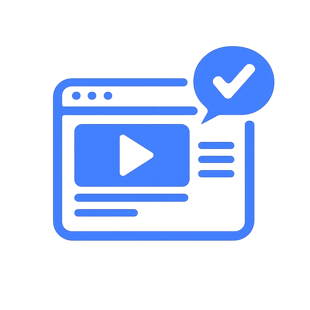 VOD request system icon representing on-demand content requests
